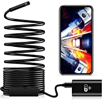 Cámara Endoscópica WiFi- Cámara de Inspección de 2-0 Megapíxeles HD con Luz LED Impermeable Endoscopio Cámara Borescope…
